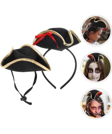 OATIPHO Halloween Pirate Hat Headband Set Pirate Tricorn Mini Hat Headband Mini Pirate Top Hat Headband Pirate Accessories for Pirate Theme Costume Party Supplies - Buy Online on GoSupps.com