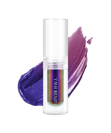 YMH BEAUTE Liquid Glitter Eyeshadow  Pigmented  Long Lasting  Quick Drying  Easy to Apply  Loose Glitter Glue for Eye Crystals Makeup (07 Blue - Purple)