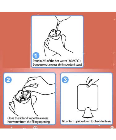 500ML Natural Rubber Mini Hot Water Bottle - Cozy Pain Relief for Waist, Back, Neck, Legs, Shoulders, Feet - Leak Proof & Warmth - Pink (Medium) - Buy Online on GoSupps.com