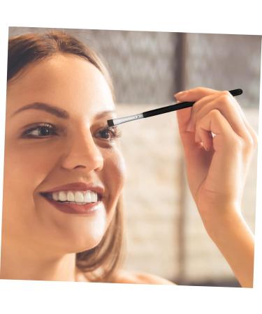 DRESSOOS 6pcs Flat Eyebrow Brush Eye Brush Makeup Eyeshadow Brush Eyeliner Makeup Brush Black Wooden Handle - Buy Online on GoSupps.com