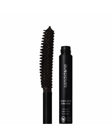 Sandstone Scandinavia Mascara Intense Brun pour Yeux Sensibles - Hypoallerg nique & Vegan - Anti-Bavures - Allongeant & S parateur - Sans Parfum