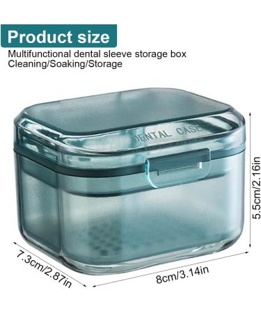 GXGM Dentures Container - Dental Prosthesis Box with Sieve for Cleaning & Soaking | Ideal for Dentures & Mouth Tools | Blau - Buy Online on GoSupps.com