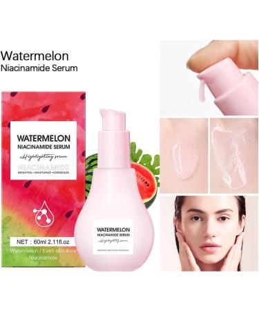 60ml Watermelon Dew Drop Skincare Hyaluronic Acid Serum For Face Glow Recipe Niacinamide Hydrating Serum Lightweight bubble moisturizer Toner skin care Pore Minimizer&Priming Liquid Highlighter (A 1PCS) - Buy Online on GoSupps.com
