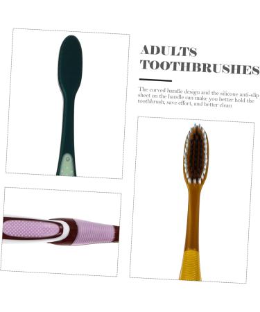 Minkissy Adult Toothbrush Set - 4 High Bristle Density Oral Cleaning Tools for Travel | Durable Effective Home Dental Care Solutions - Buy Online on GoSupps.com