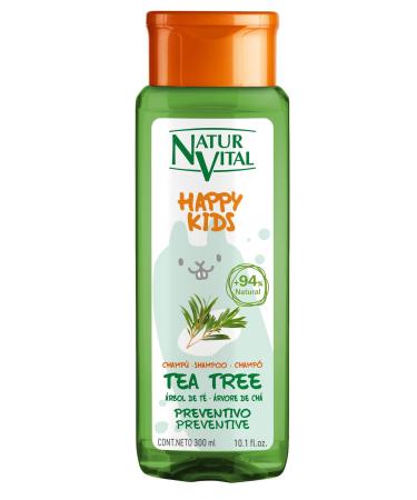 NaturVital NaturVital Happy Kids Tea Tree Children's Shampoo with certified natural and hypoallergenic organic tea extract free from parabens colorants and silicones 300 ml