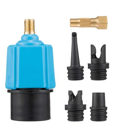 PAMASE Inflatable SUP Pump Valve Adapter Set- Standard Schrader Air Valve Adapter and Nozzle Air Pump Converter for Kayaking Surfboard Inflatable Bed Valve Adapter-6 Set