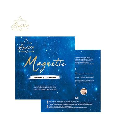 Luisto Magnetic Eyeliner and Eyelashes Kit - 5 Pairs of Natural Long 3D False Eyelashes with Tweezer - No Glue Needed - Easy to Wear - Buy Online on GoSupps.com