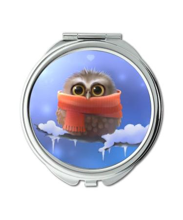 Mirror Compact Mirror owl moon owl wallpapers pocket mirror portable mirror