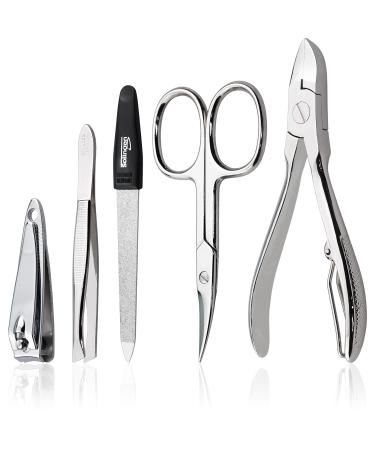 Marqus 5-Part Nail Set for Men and Women - Premium Solingen Manicure Kit - Travel-Friendly Nail Care Essential - Buy Online on GoSupps.com