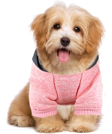 Waterproof Winter Dog Coat - Warm Jacket & Hoodie for Small Dogs | Fleece Puppy Sweater & Autumn Pet Clothing (1107debkb-Pink L) - Buy Online on GoSupps.com
