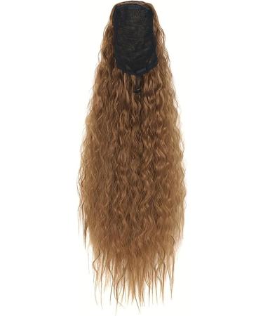 Ponytail Extensions Ponytail Hair Extension 22inch Corn Wavy Long Synthetic wig Kinky Curly Thick Clip In Drawstring Ponytail Wrap On Hair accessory for Women(Color 6) 22INCHES Color 6 - Buy Online on GoSupps.com