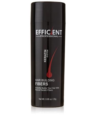EFFICIENT Keratin Hair Building Fibers Hair Loss Concealer Net Wt. 28gm / 0.98 oz (Medium Brown)