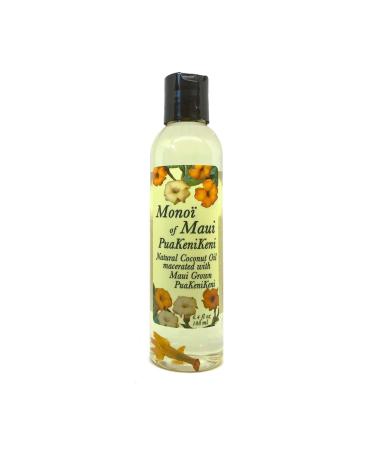 Monoi of Maui PuaKeniKeni Flower Natural Coconut Oil for Skin  Hair  Tanning  and Massage