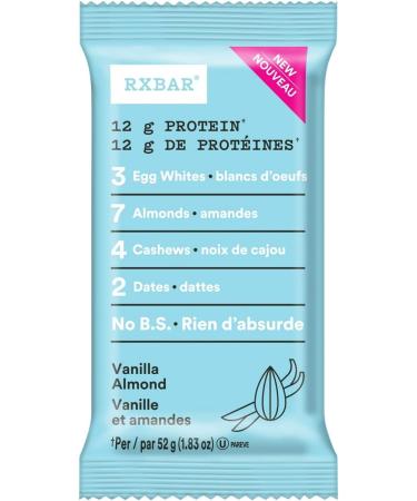RXBAR Vanilla Almond Protein Bar 12 x 52 g & Protein Bar Coconut Chocolate 12x52g (Pack of 12) Protein+ Protein Bar Coconut Chocolate - Buy Online on GoSupps.com
