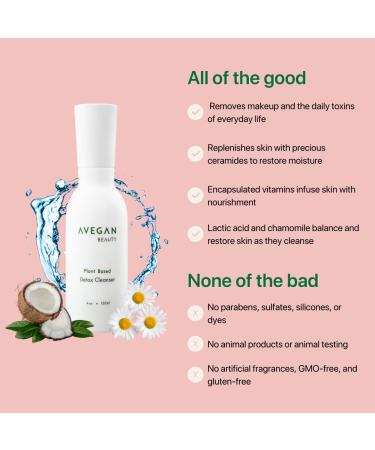 Ecco Bella Vegan Wellness Beauty Detox Facial Cleanser - Hydrating Plant-Based Formula for All Skin Types - 120ml - Buy Online on GoSupps.com