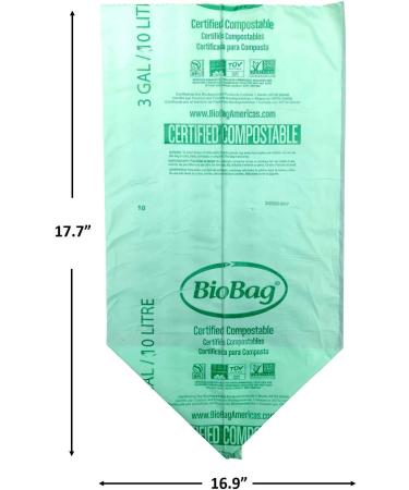BioBag (USA) 3 Gallon Compostable Bags - 100 Count | Certified Kitchen Food Scrap Bags | Compost Bin Compatible - Buy Online on GoSupps.com