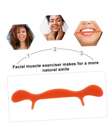 Angoily Facial Smile Maker Arm Sleeves - Face Trainer & Slim Mouth Exerciser | Enhance Your Smile & Beauty - 11.5X2.5cm Orange - Buy Online on GoSupps.com