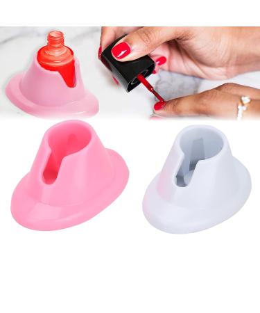 2pcs Anti-Spill Nail Polish Bottle Holder - Soft Rubber Stand for Nail Salon | International Shipping - Buy Online on GoSupps.com