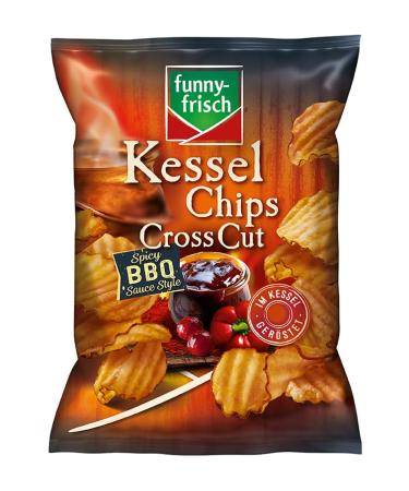 Buy Funny-Frisch Kessel Chips Cross Cut Spicy BBQ Sauce - 10 Pack (120g Each) | International Shipping - Buy Online on GoSupps.com