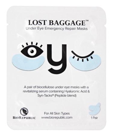 BioRepublic Lost Baggage Under Eye Repair Masks | 1 Pair (0.34 oz) - Brighten & Refresh - Buy Online on GoSupps.com