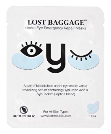 BioRepublic Skincare Lost Baggage Under Eye Emergency Repair Masks 1 Pair 0.34 oz (10 ml)