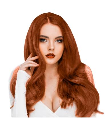 Hair2Heart Human Hair Wefts for Sewing - Wavy 40cm 100g | Light Blonde Red-Gold #8/43 & Copper Red #130 - Premium Extensions - Buy Online on GoSupps.com