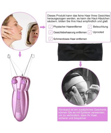 TANSHOP Epilators for Facial Hair Electric Facial Hair Remover for Women Electric Incision Epilator Facial Hair Trimmer for Women Remove Peach Fuzz Upper Lip Arms Chin Hair Pink - Buy Online on GoSupps.com