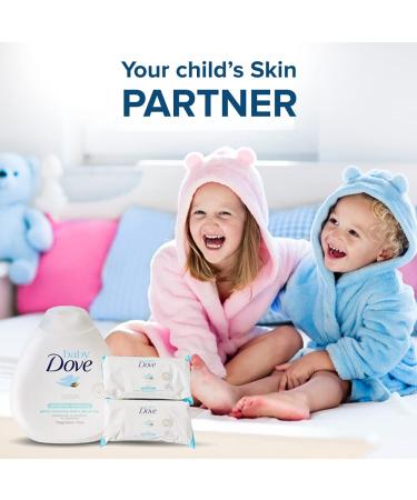 Dove Baby Sensitive Moisture Lotion + 2 Rich Moisture Wipes Bundle - 200ml Nourishing Lotion & Water-Based Pamper Wipes for Diaper Sensitive Skin Care - Buy Online on GoSupps.com
