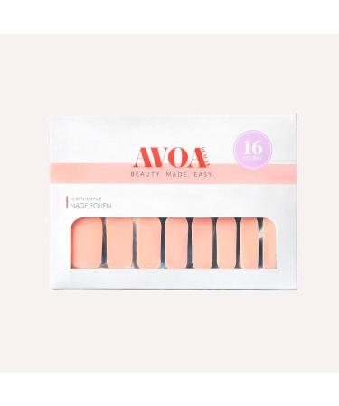 Buy Avoa Beauty Nail Film - Send Nudes | Opaque Skin Color Monochrome Nail Wraps | Long-lasting Self-Adhesive 16 Pack - Buy Online on GoSupps.com