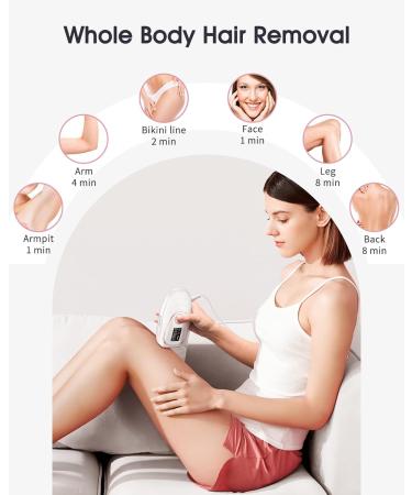 ZKMAGIC IPL Hair Removal Device - Painless 999 900 Light Pulses with Cooling Function for Men & Women - White - Buy Online on GoSupps.com