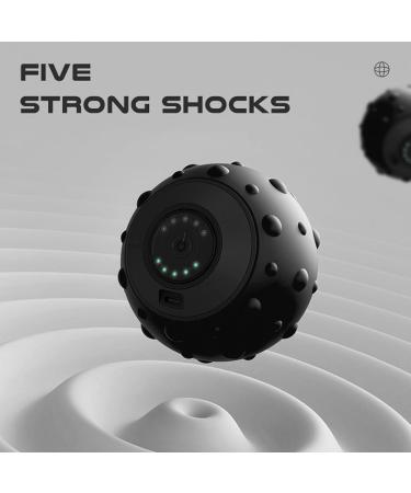 Vibrating Massage Ball - 5-Speed Deep Tissue Massager for Muscle Relief & Circulatory Stimulation (Black) - Buy Online on GoSupps.com