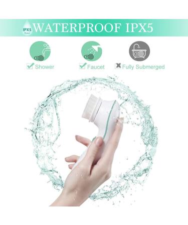Touch Beauty Electric Facial Cleaning Brush Set - Waterproof with 3 Attachments | Gentle Exfoliation & Travel Case | 2 Speed Levels (Green) - Buy Online on GoSupps.com