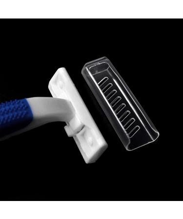Bulk Disposable Twin Blade Razors with Clear Safety Cap and Shaving Cream - Ideal for Homeless Shelters, Hotels, Airbnb, and Travel - 50 Count - Buy Online on GoSupps.com