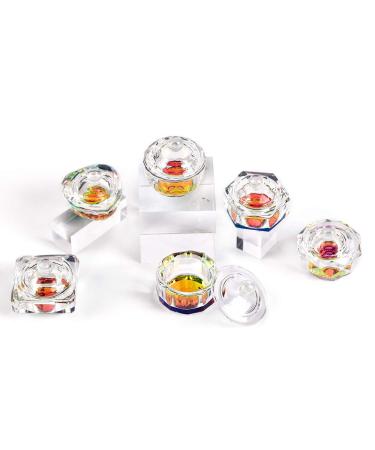 Alexnailart Dappenschale for Nail Art - Glass Symphony Crystal Cup & Acrylic Liquid Powder Holder with Lid | Manicure Tool Set (12) - Buy Online on GoSupps.com