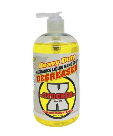 STOCKER X (16 OZ.) Heavy Duty Mechanics Hand Soap Cleaner Degreaser - Industrial Strength