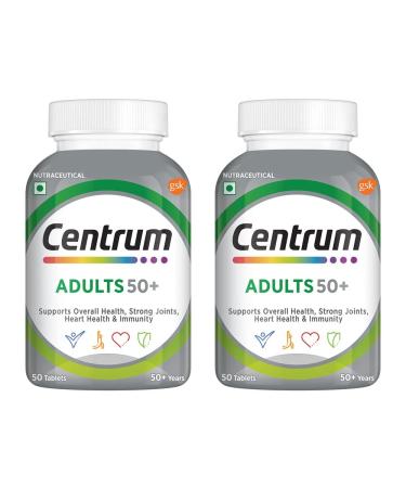 YANG Adults 50+| 50 Tabs (Pack of 2)|Calcium Vitamin D & 21 vital Nutrients support Overall Health & Strong Joints (Veg)|World's No.1 Multivitamin