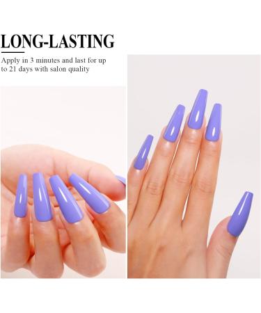 Imtiti Purple Gel Nail Polish 15ML Vibrant Purple Gel Polish Autumn Winter Gel Nail Polish Soak Off LED UV Nail Gel Polish DIY Nail Art Starter Manicure Salon Gel Nail Kit - Buy Online on GoSupps.com