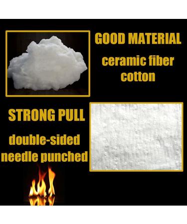 24" x12" x1" (Thick)Ceramic Fiber Blanket Fireproof Insulation Baffle Rated to 2400F, High-Temperature Resistance for Stoves, Kilns, Forges 24"*12"*1"/1 piece - Buy Online on GoSupps.com