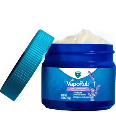 Vicks VapoRub Lavender Essential Oil Ointment 1.76 OZ - Relief from Cough, Cold, Aches & Pains - Buy Online on GoSupps.com