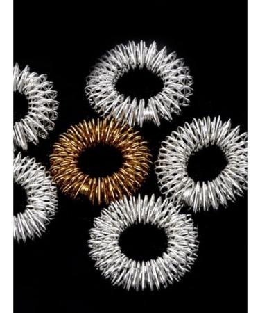 Finger Massage Rings - Sensory Hand Acupressure Therapy | Gold & Silver - International Shipping Available - Buy Online on GoSupps.com