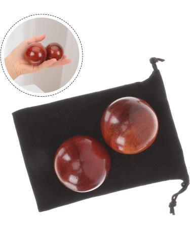Buy Gogogmy 2-Piece Wooden Massage Balls - Handmade Health & Hand Exercise Balls for Rolling Therapy - Buy Online on GoSupps.com