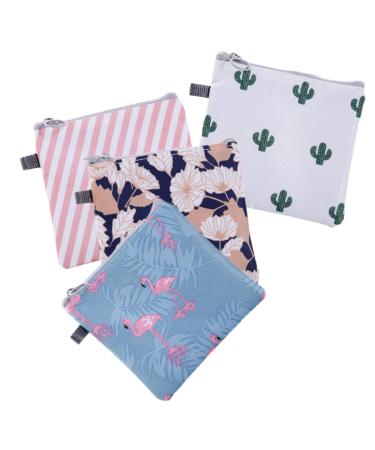 Healeved 4 pieces Storage bags for women's bandages upholstery pocket tampon holder holder for breastfeeding inserts collect bags hygiene bag polyester lipstick bag girl wallet colored 01 13x13x2cm