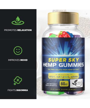 Super Sky Hemp Gummies - Hemp Extract Multivitamin Supplement (1 Pack) - Buy Online on GoSupps.com