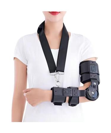SFKLYU Range of Motion Post Operative Elbow Brace for Adult Adjustable Straps Arm Cast Elbow Stabilizer Adjustment Hinged Elbow Brace Strap Brace Rehabilitation Left