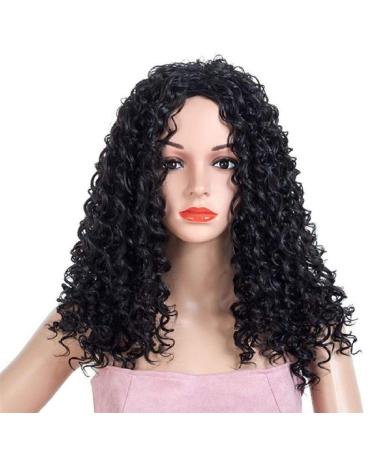 Shop Stylish European & American Fashion Wigs - Cute Explosion Head Natural Black Chemical Fiber Wigs for Women - Buy Online on GoSupps.com