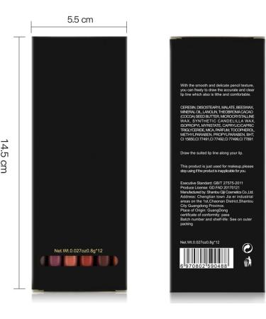 Professional Long Lasting Lip Pencils Set | 12 Colors Waterproof Lipliner for Matte Lip Makeup - Buy Online on GoSupps.com