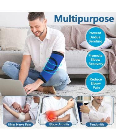 Elbow Splint for Cubital Tunnel Syndrome - Night Brace for Arthritis Pain Relief - Ulnar Nerve Support for Men and Women - Stabilizer Immobilizer Splint (L) - Buy Online on GoSupps.com