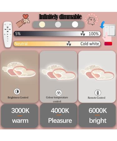 Shop DHGIE Dimmable LED Ceiling Lamp for Children s Room | Remote Control | 38W Cartoon Design in Blue & Pink - Buy Online on GoSupps.com