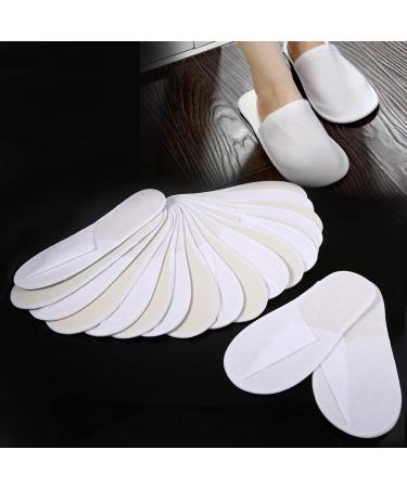 Disposable Slippers 10 Pairs Spa Slipper Unisex Guest Slippers Close Toe Hotel Slippers for Travel Home Party Guest Nail Salon Commercial Use Bulk Fits Up to Universal UK Men Women Feet SIZE