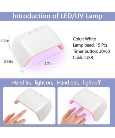 ANGNYA 30W UV Nail Lamp for Gel Nails - Professional Nail Dryer with 2 Timers, Portable UV Lamps for Nail Art at Home and Salons (Pink) - Buy Online on GoSupps.com